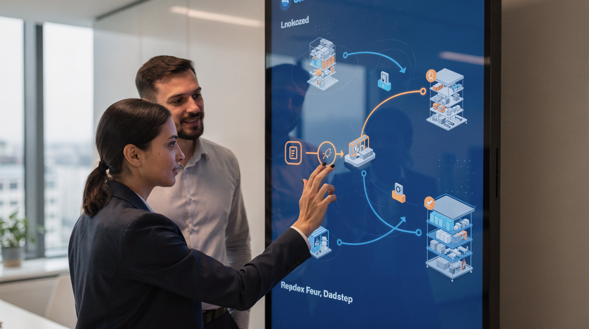 Professionals engaging with a gamified digital experience